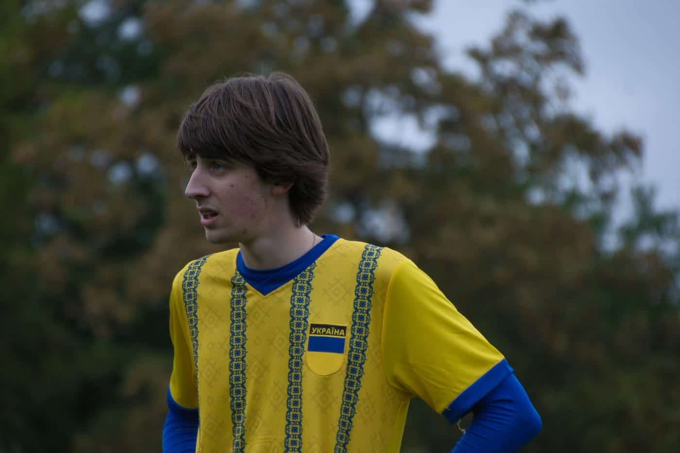 Spieler im Trikot der ukrainischen Mannschaft