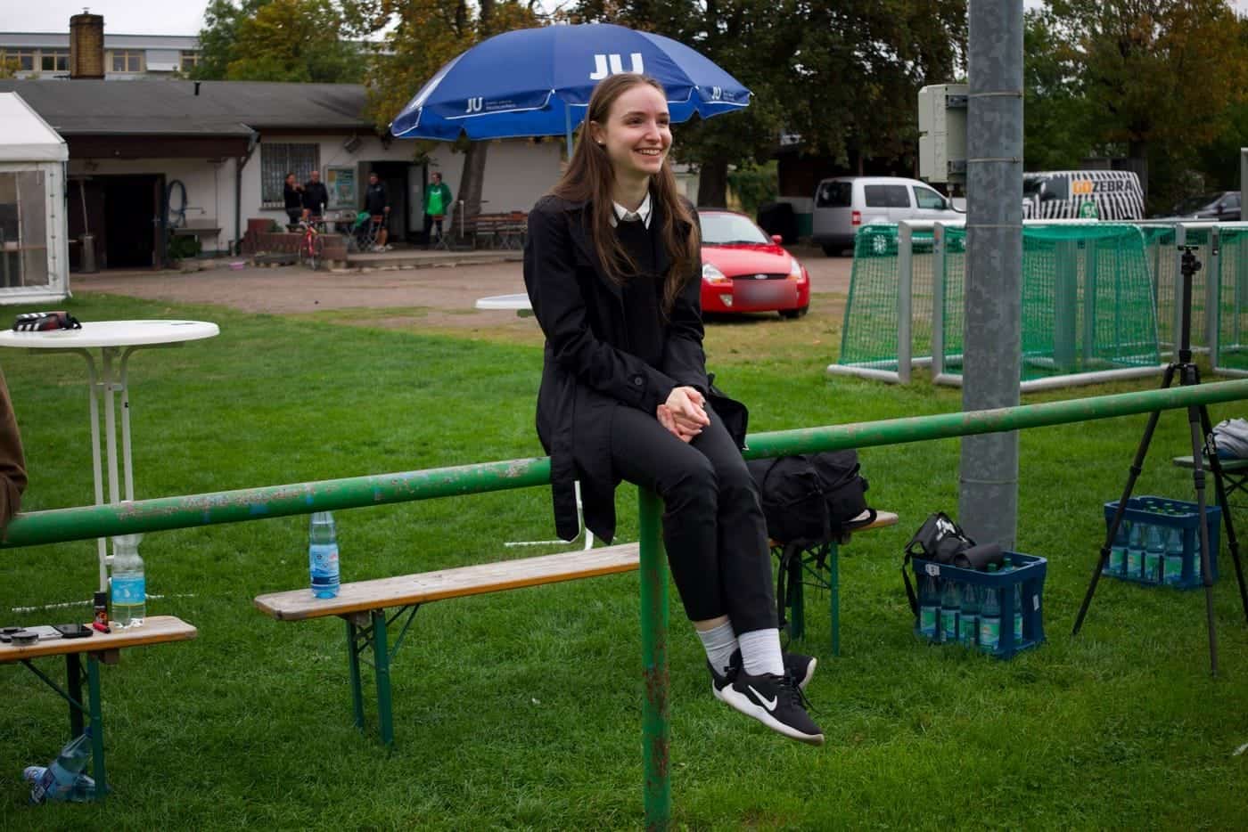Pause auf der Bank am Spielfeldrand