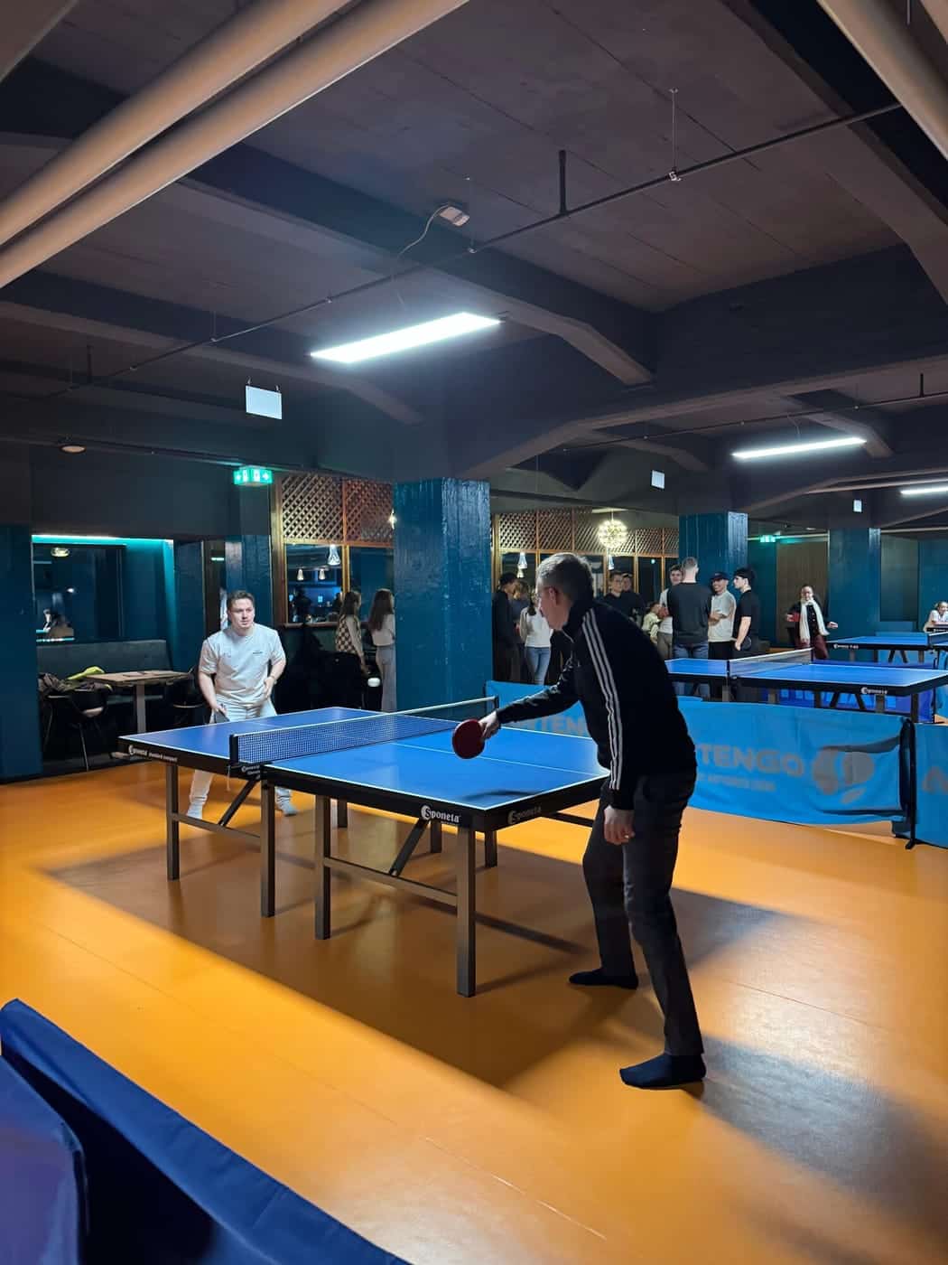 Mehrere Partien gleichzeitig in der Halle